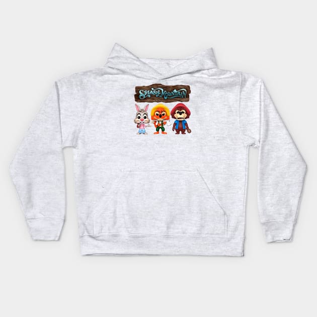 Animal Mountain Action Figure Kids Hoodie by Catherinebey